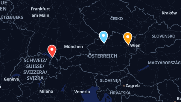 Map of company locations