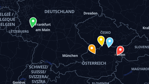 Map of company locations