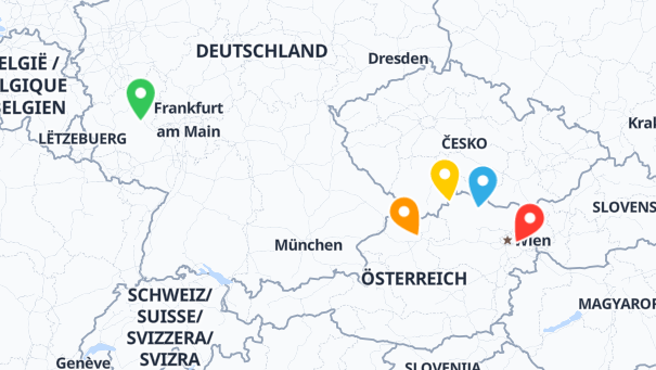 Map of company locations