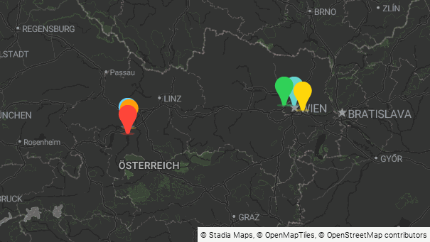 Map of company locations