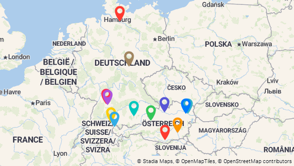 Map of company locations
