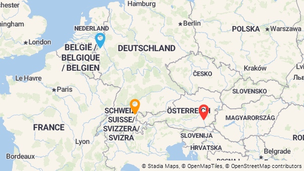 Map of company locations