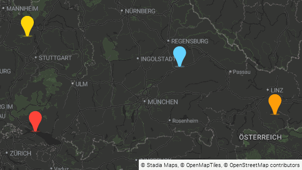 Map of company locations