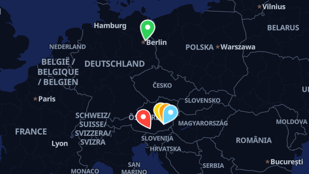Map of company locations