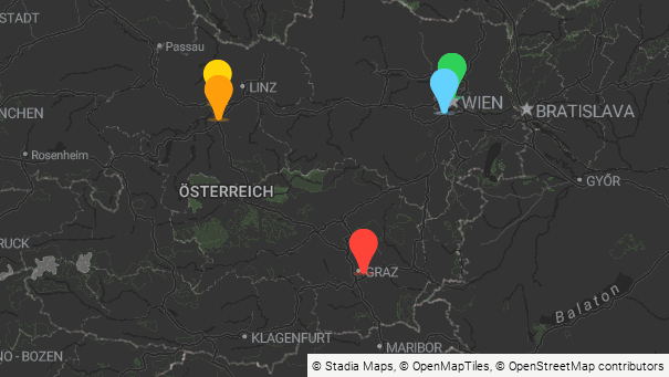 Map of company locations
