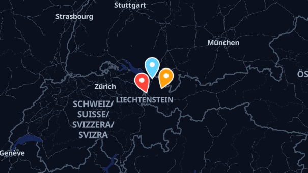 Map of company locations