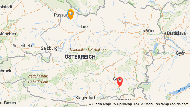 Map of company locations