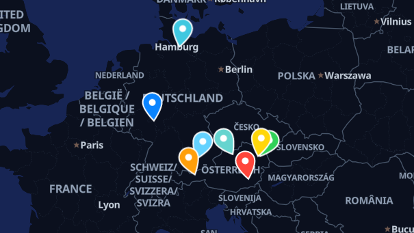Map of company locations