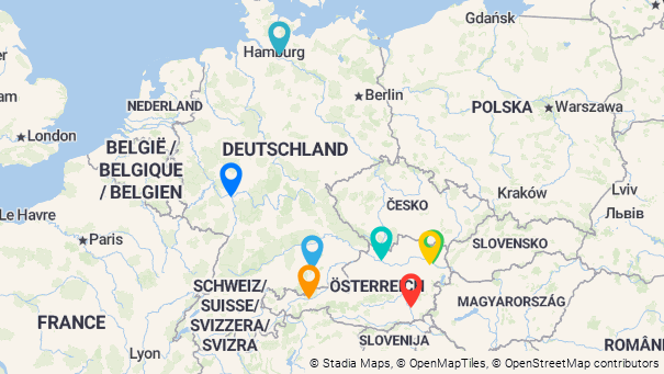 Map of company locations