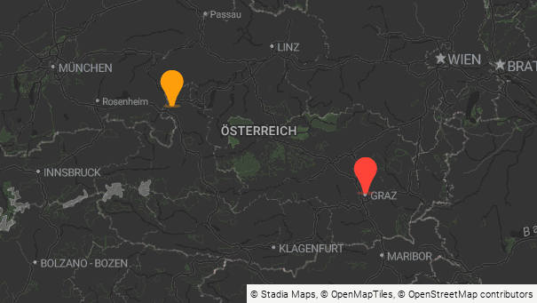 Map of company locations