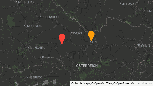 Map of company locations