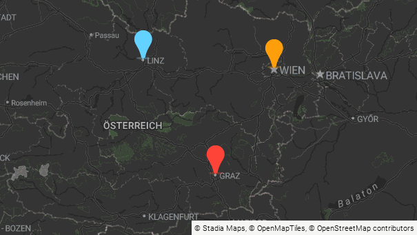 Map of company locations