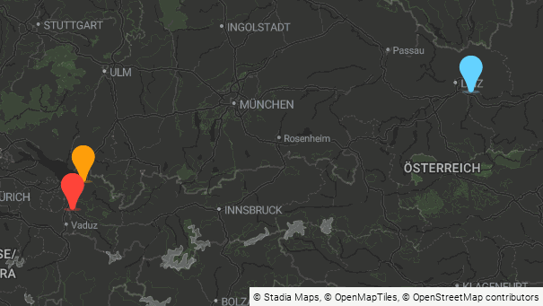 Map of company locations