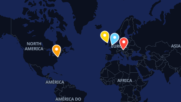Map of company locations