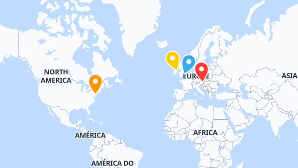 Map of company locations