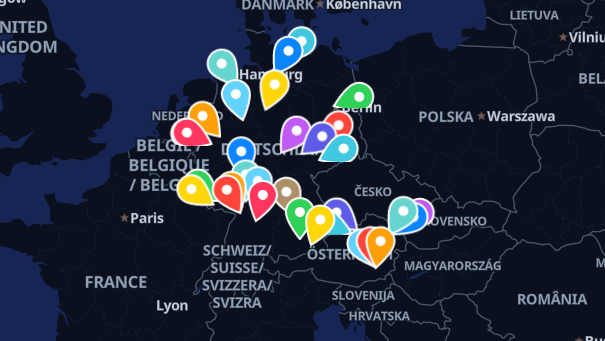 Map of company locations