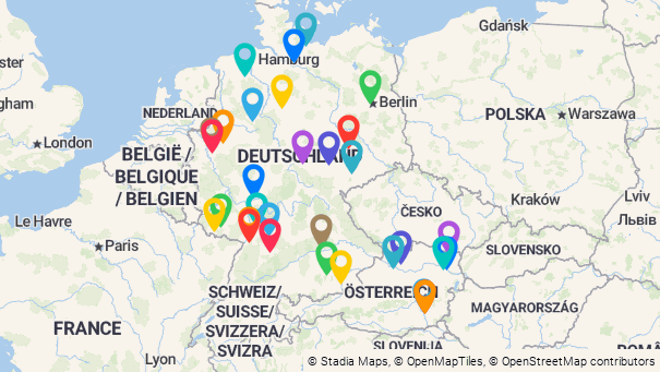 Map of company locations