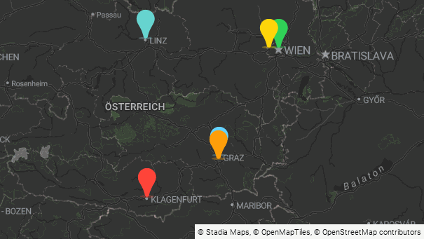 Map of company locations
