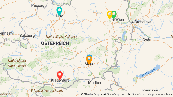 Map of company locations
