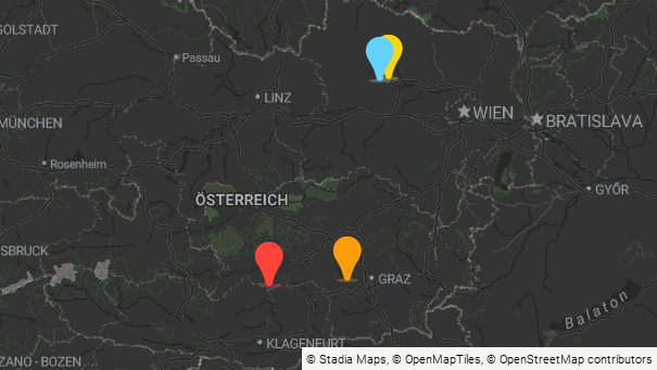 Map of company locations