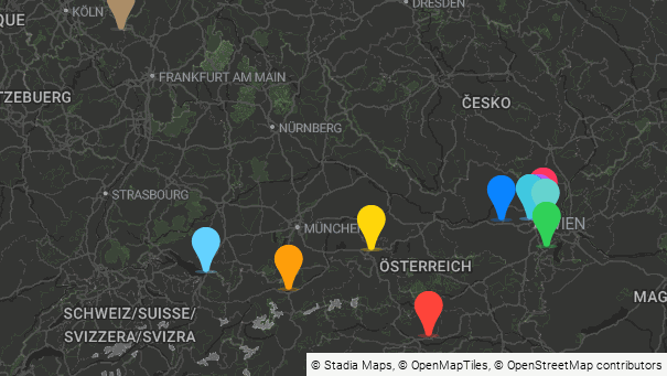 Map of company locations