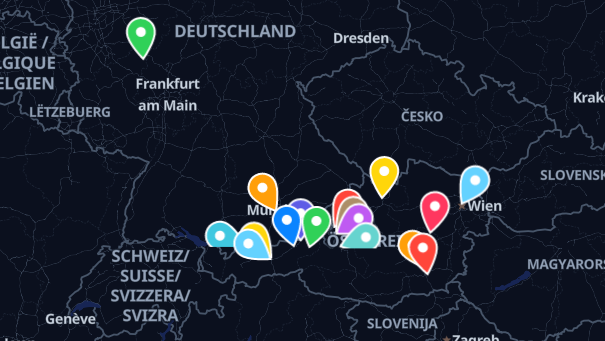 Map of company locations