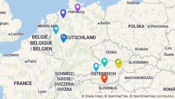 Map of company locations