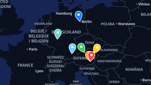 Map of company locations