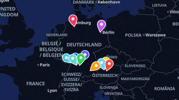 Map of company locations