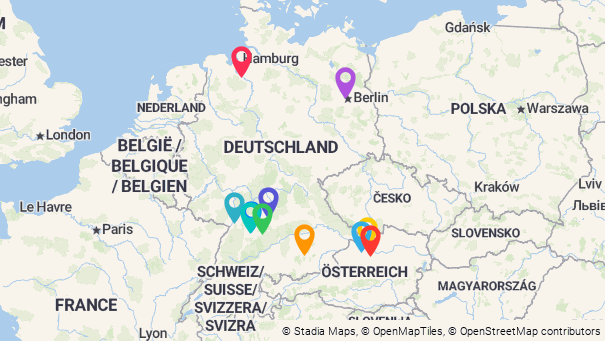 Map of company locations