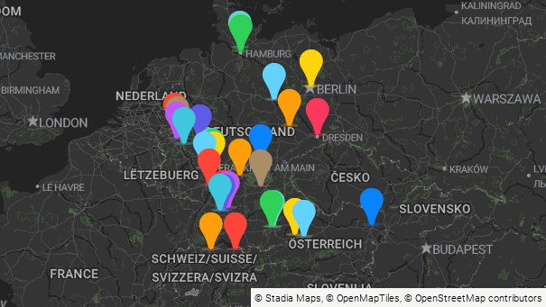 Map of company locations