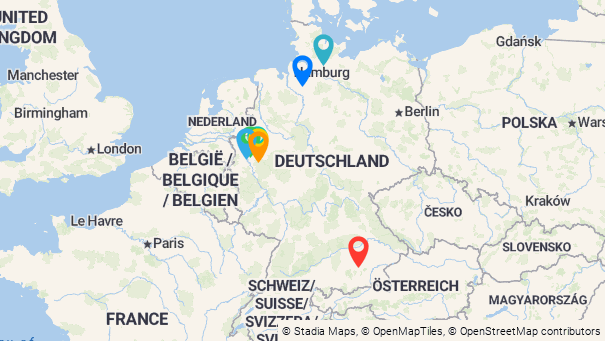 Map of company locations