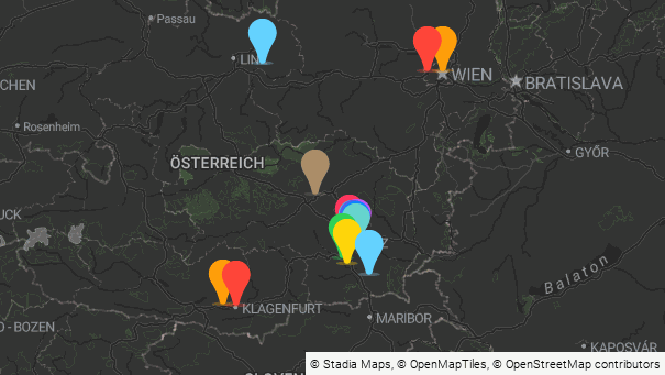 Map of company locations