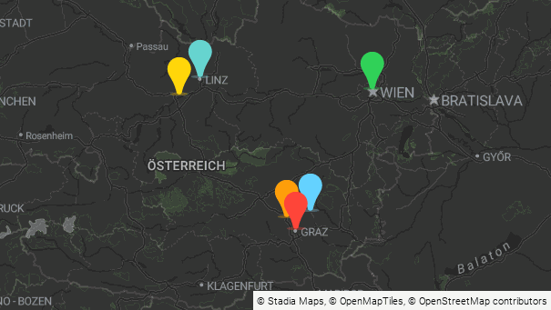 Map of company locations