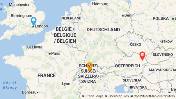 Map of company locations