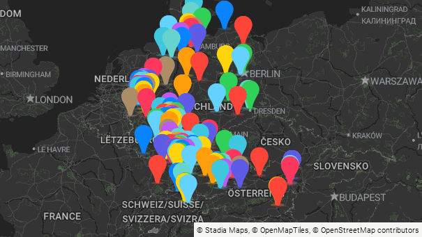 Map of company locations