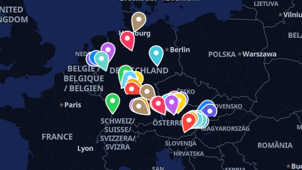 Map of company locations