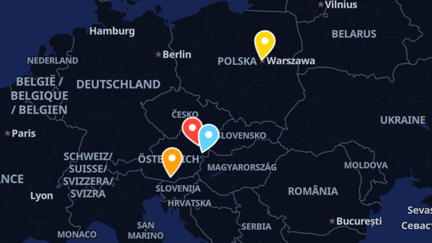 Map of company locations