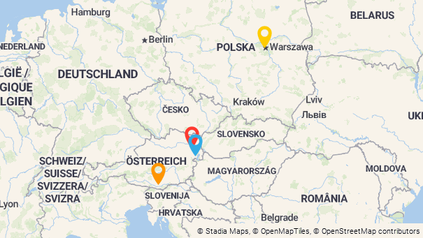 Map of company locations