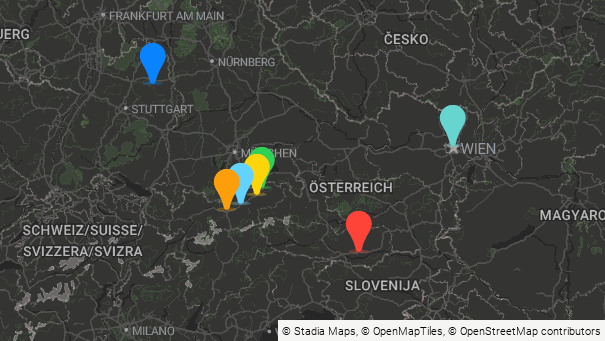Map of company locations