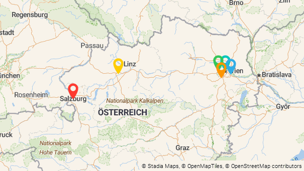 Map of company locations