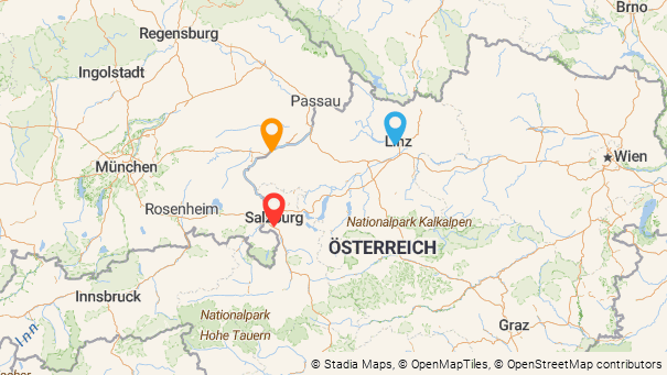 Map of company locations