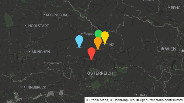 Map of company locations