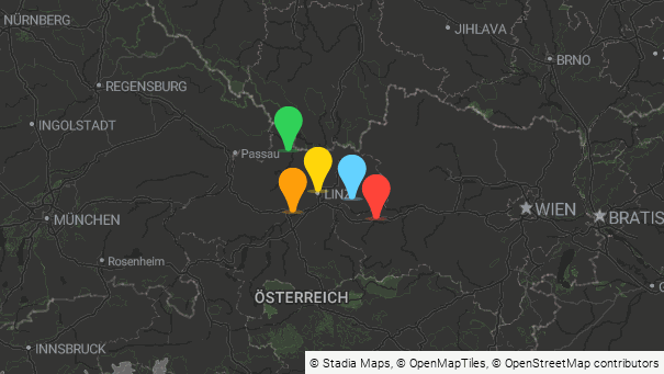 Map of company locations