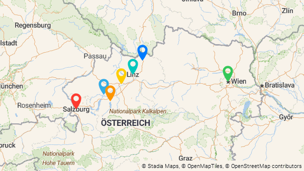 Map of company locations