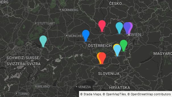 Map of company locations