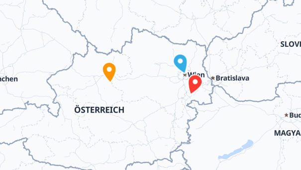 Map of company locations