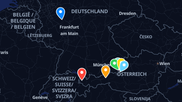 Map of company locations