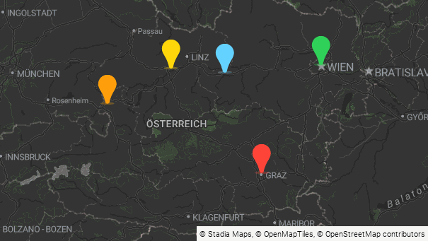 Map of company locations