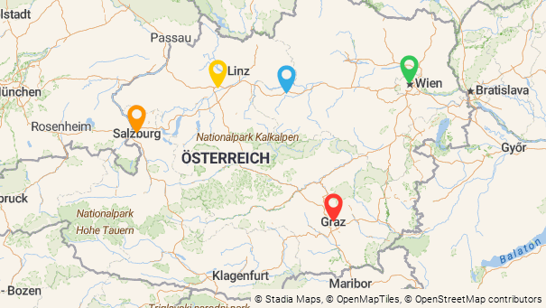 Map of company locations